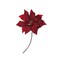 Northlight Velvet Poinsettia Artificial Christmas Stem Spray - 18" - Red